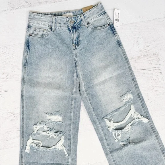 NWT Pacsun Low Rise Baggy Wide Leg Denim Jeans Size 23 - Picture 2 of 4